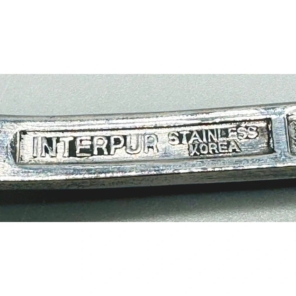 Interpur Florenz 8 Petal Flower Tablespoon Stainless Flatware Korea Lot‎ of 8